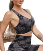 Fiona gray & black strappy top - Image 3