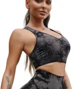 Fiona gray & black strappy top - Image 4