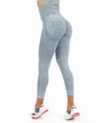 Perfect body blue push up leggings