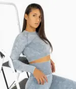 Perfect body blue top with long sleeves