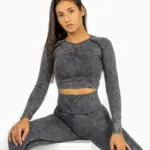Perfect body dark gray top with long sleeves