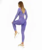 Perfect body purple set with long sleeve top