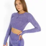 Perfect body purple top with long sleeves