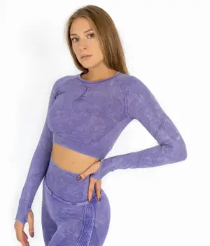Perfect body purple top with long sleeves
