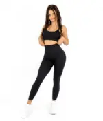 Selena black matching set with strappy top