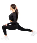 Selena black matching set with long sleeve top - Image 2