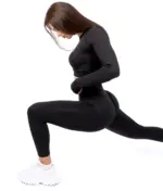 Selena black matching set with long sleeve top - Image 4