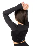Selena black long sleeve top - Image 2