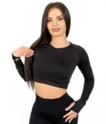 Selena black long sleeve top