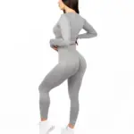 Selena gray matching set with long sleeve top