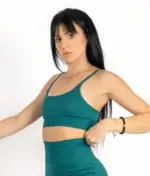 Selena green top with straps - Image 3