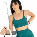 Selena green top with straps