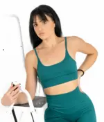 Selena green top with straps