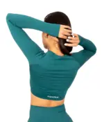 Selena green long sleeve top - Image 2