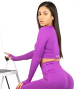 Selena purple long sleeve top - Image 4
